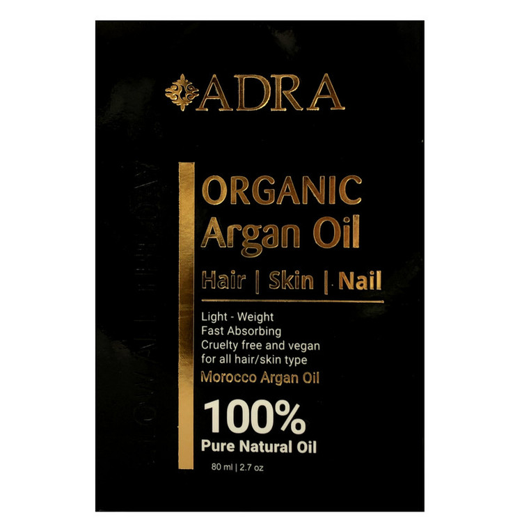 روغن آرگان آدرا مدل ORGANIC حجم 80 میلی لیتر
