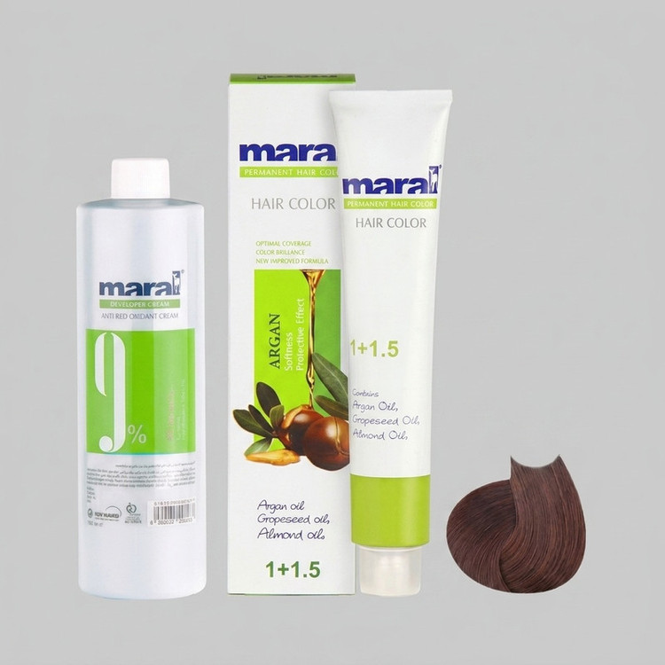 کیت رنگ مو مارال سری الگانس شماره 5.89 رنگ دارچینی