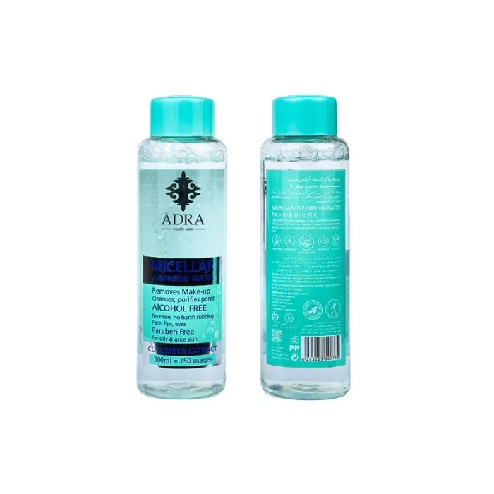 تونیک پاک کننده آرایش صورت آدرا مدل skin care حجم 300 میلی لیتر