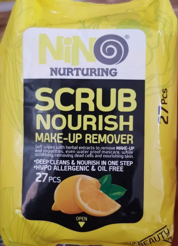 دستمال مرطوب نینو مدل Scrub Nourish